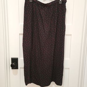 H&M Skirt black with red hearts